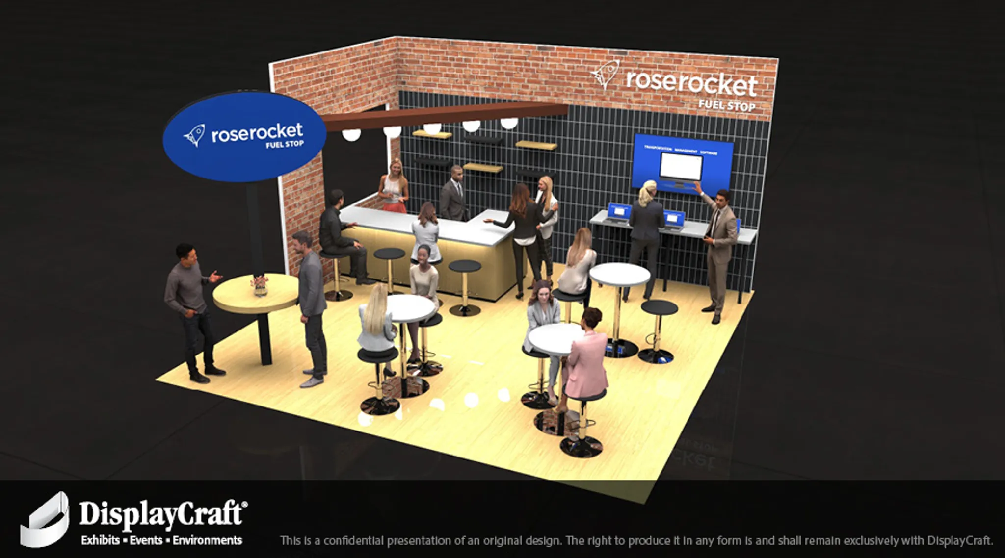 20x20 Island booth design by DisplayCraft